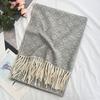 Winter Scarf for Women High End Fashion Houndstooth Shawl  Long Tassel Imitation Cashmere Men's Warm Scarf