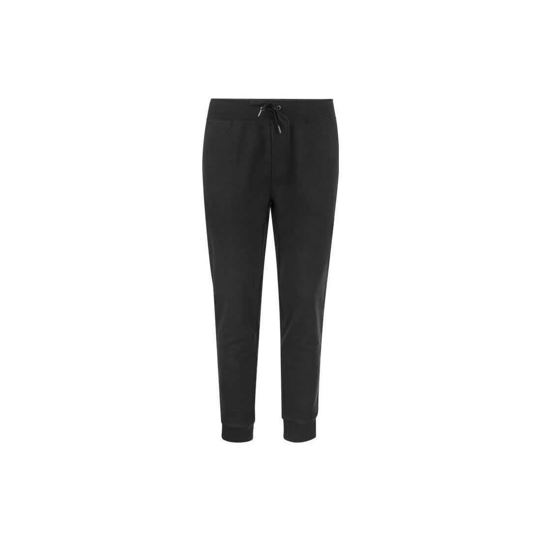 

Polo Ralph Lauren FW22 Solid Color Logo Embroidered Elastic Waist Cuffed Sweatpants Men Sweatpants Black 710888283-001 L
