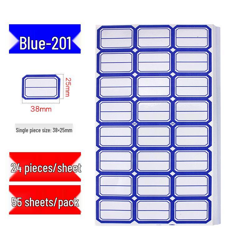 Ręcznie pisane naklejki samoprzylepne: Puste identyfikatory, klasyfikacja książek i naklejki z cenami