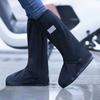 1 Pair Waterproof Shoe Covers, Reusable Rain Boot Shoe Cover with Side Zipper, Reflector, Anti-Slip Shoe Protectors for Men Women
