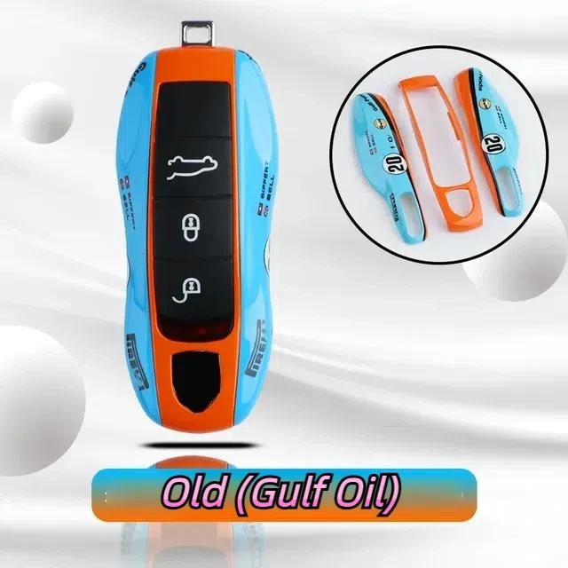 

Car Key Case For Porsche Cayenne 718 MACAN Panamera 911 Macan Boxster Cayman Multiple Painting Replace Cover Accessories
