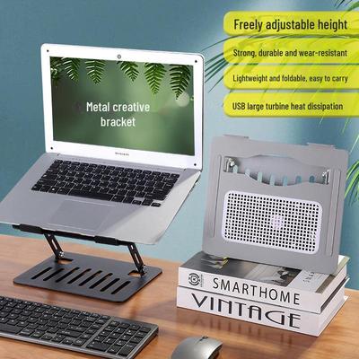Nastavitelný stojan na notebook s chladicím ventilátorem a otočnou základnou