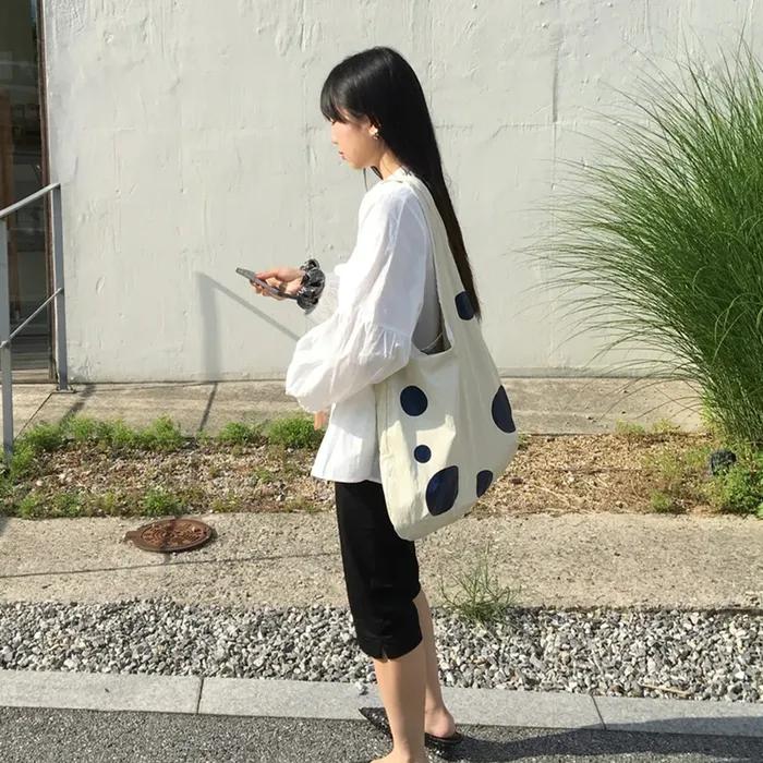 Dot Bubble Bag_Glossy Ivory