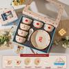 Chinese Style Ceramic Bowl & Spoon Dinnerware Gift Set