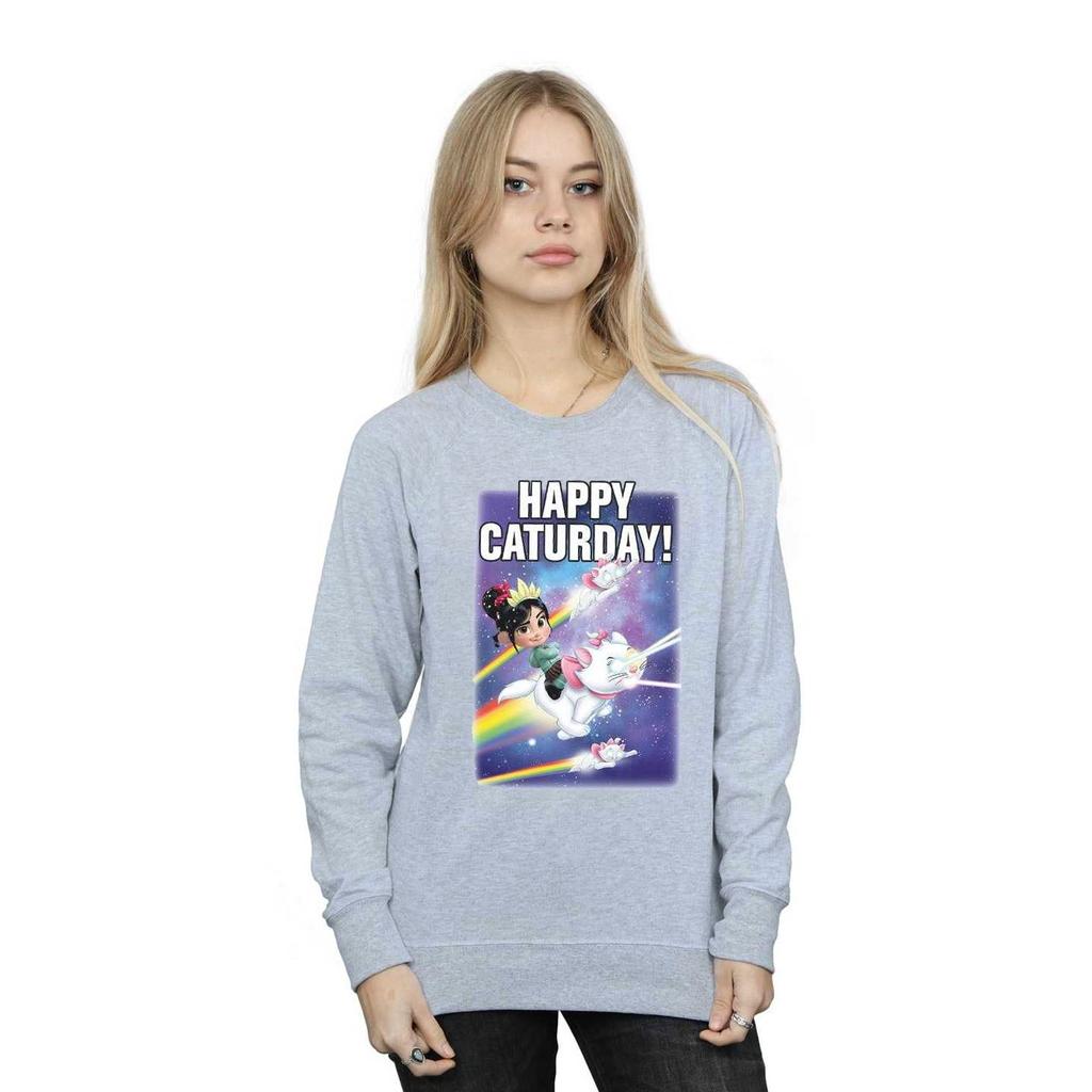 Disney Womens/Ladies Wreck It Ralph Happy Caturday Sweatshirt