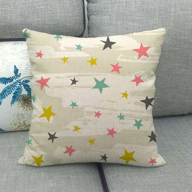 Colorful Spherical Style Collection Digital Printing Short Plush Pillow Covers For Car Sofa Office Cushion Cover Home Goods