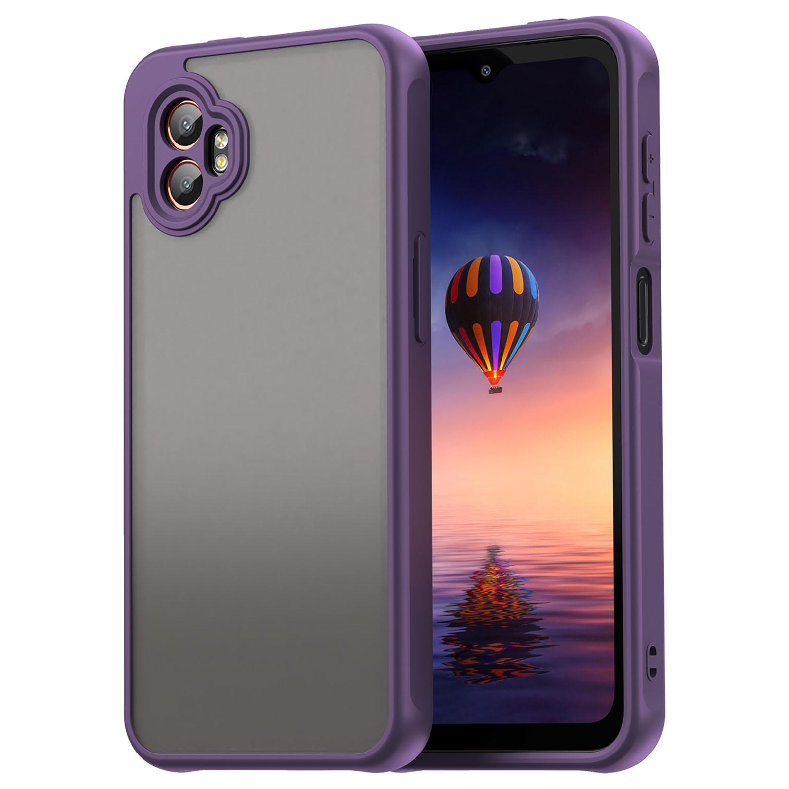 

Для Samsung Galaxy XCover7 Pro Чехол Ударопрочный Подушки безопасности Матовый Полупрозрачный ПК+ТПУ Чехол на заднюю панель телефона Purple