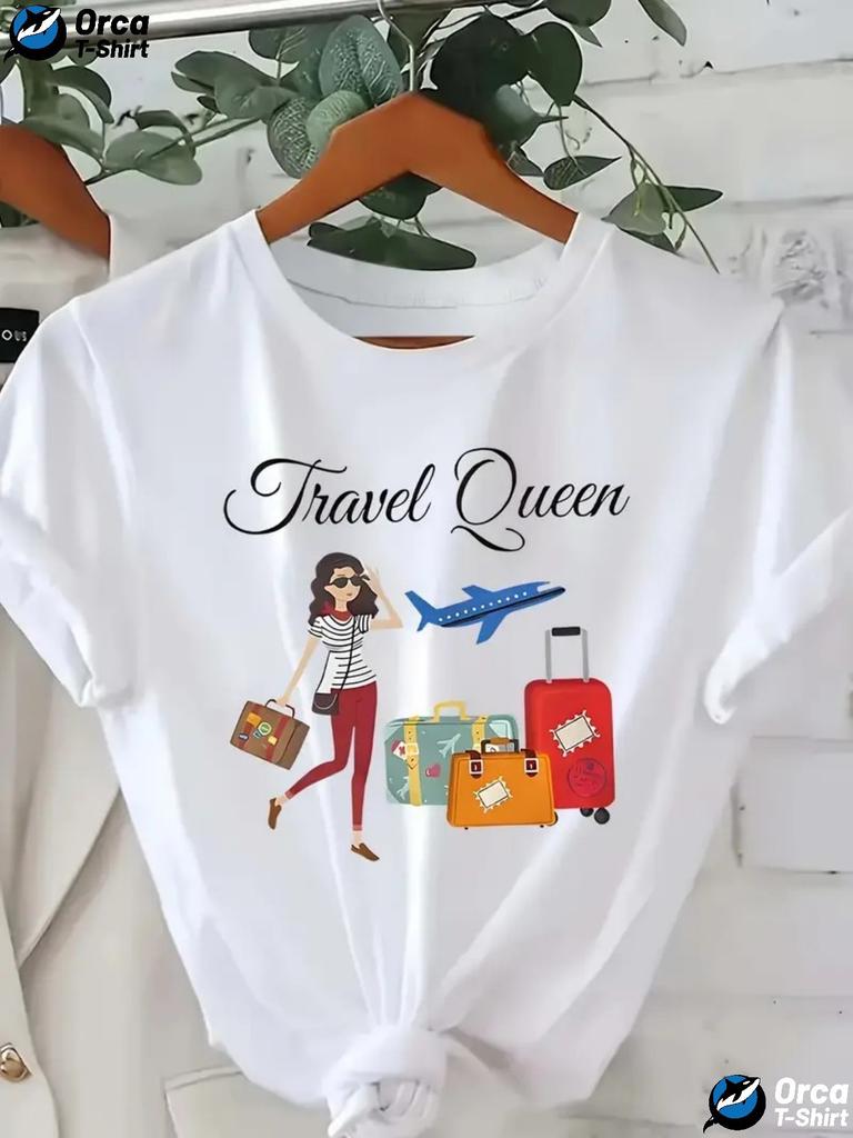 European size Fashion Creative Pattern Printed Women'S T-Shirt