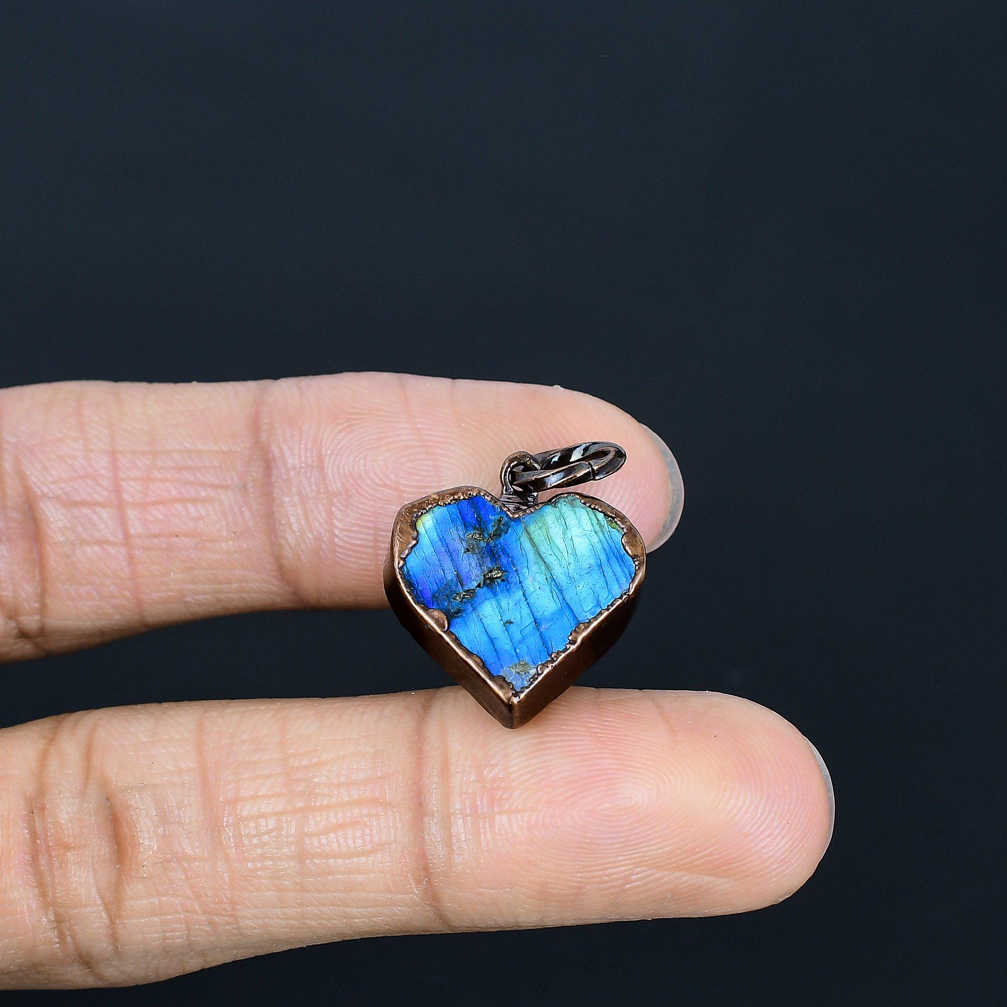 

Labradorite Pendant Gemstone Jewelry, Copper Electroformed Pendant, Handmade Jewelry Birthstone Pendant, Gift For Him 2.55 Inches