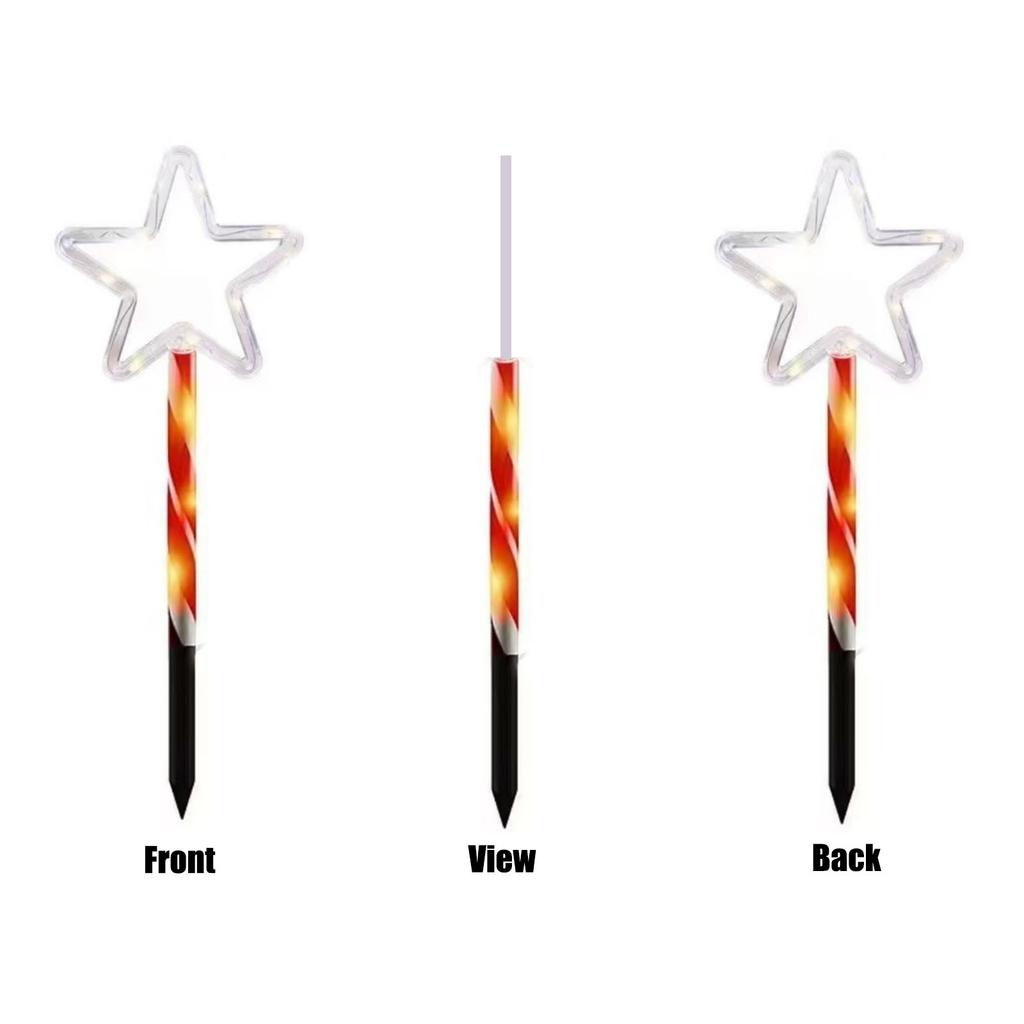 Christmas Solar Track Lights, Set Of 5 Or 8 Christmas Lights, Stake Christmas Decorations, LED Lights For Yard Grass Patio Walkway Decor