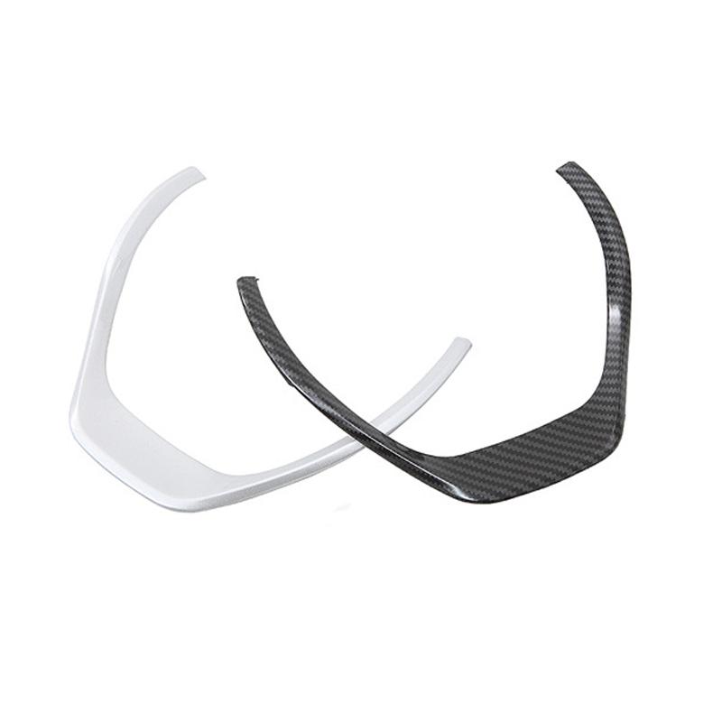 Chrome Silver/Carbon Fiber Pattern Steering Wheel Sticker Cover Interior Parts for BMW 1 3 Series F20 F30 F34 3GT 320i 328i 118