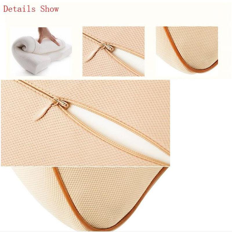 Luxury Waist Backrest Lumbar Support Cushion Auto Seat Travel Relax Head Waist Support For Memory