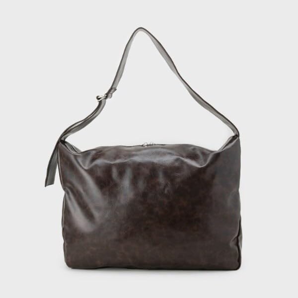 TK Takeo Kikuchi Lockere Große Umhängetasche, Crossbody-Tasche, Passt für A3-Dokumente, Damen, Schwarz (719) 97901327