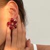 Salircon Exquisite Multicolored Flower Stud Earrings for Women 2025 Post Spring Summer New Creative Flower Earrings Jewelry Gift