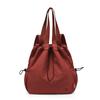 Mochila con cordón elegante de gran capacidad, bolso de mano informal para mujer