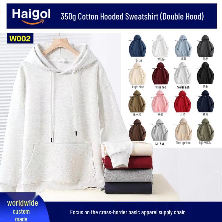 Unisex Slim Fit Hooded Sweatshirt - Warm, Casual Long Sleeve Logo Pullover for Spring & Autumn