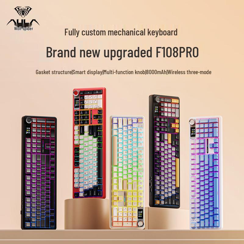 AULA F108 Pro Tri-Mode Custom Mechanical Keyboard