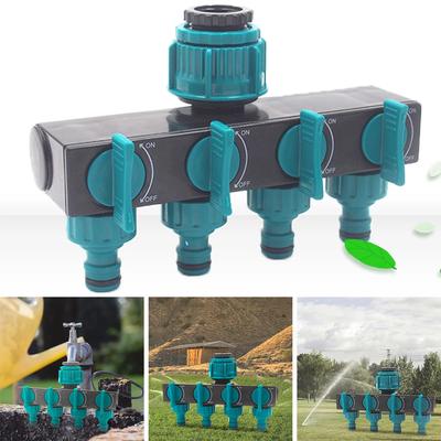 Valve Splitter 3/4" 1/2" Watering Connector Distributor 4 Way Water Splitter For Garden Water Hose Tap Connector Irrigation Tool