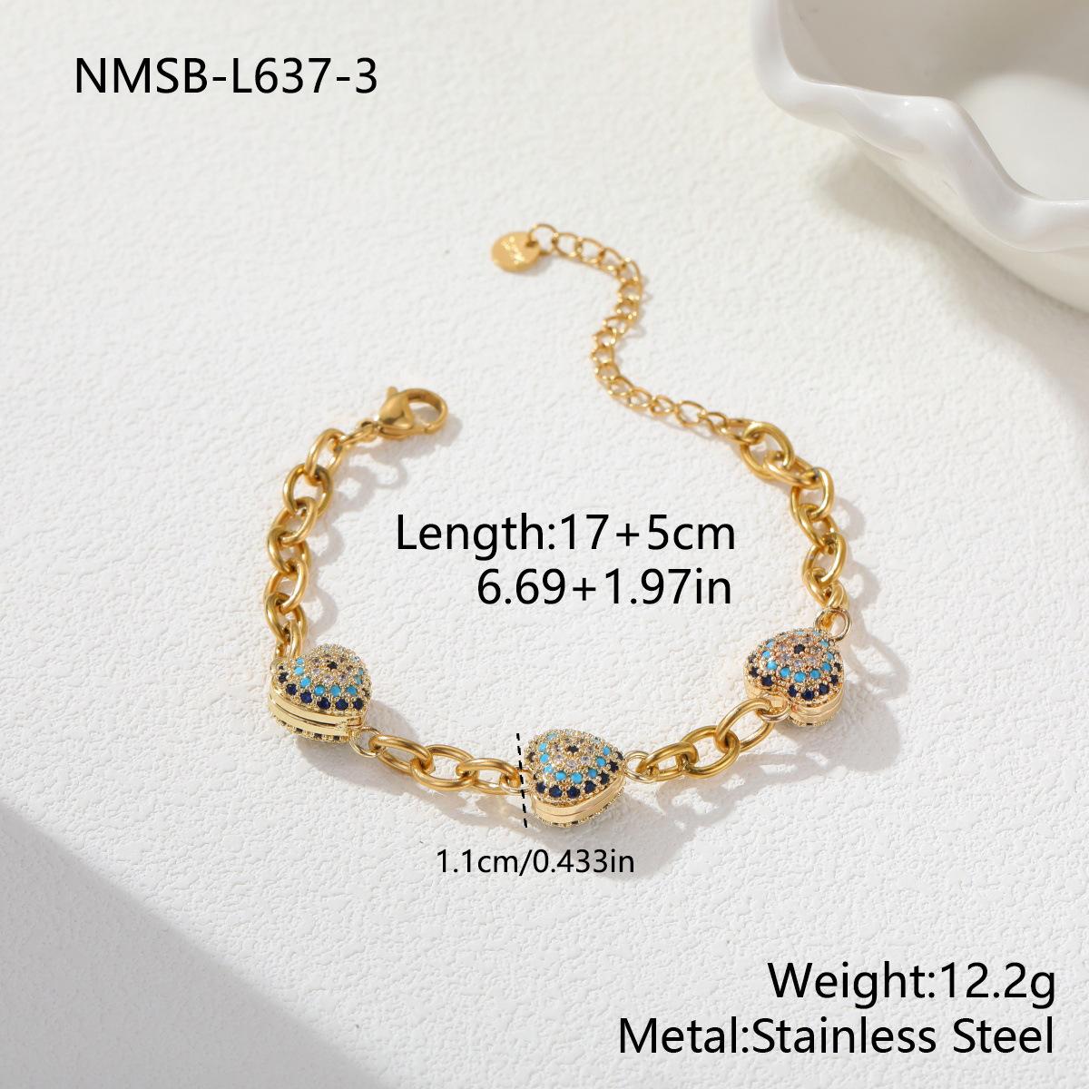 GEMCHIC Women s Turkish Boho Evil Eye Rhinestone Jewelry Set Stainless Steel Design Accessories