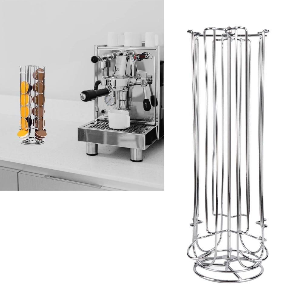 Stand Base Coffee Pod Holder Tower Tower Shape Revolving Capsule Stand For Dolce Gusto