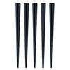 Antibacterial Chopsticks, Dishwasher Safe, 23cm, Set of 5, For Commercial Use or Guests, Pointed, Hexagonal, Black, Made in Japan, Product Number 2649