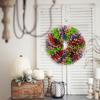 Beautifully Crafted Spring Floral Wreath With Colorful Petals For Elegant Home Decoration