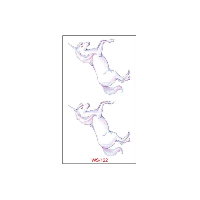 Cross Border Children's Cartoon Unicorn Tattoo Sticker Waterproof Long-lasting Fun Cute Sweat Resistant