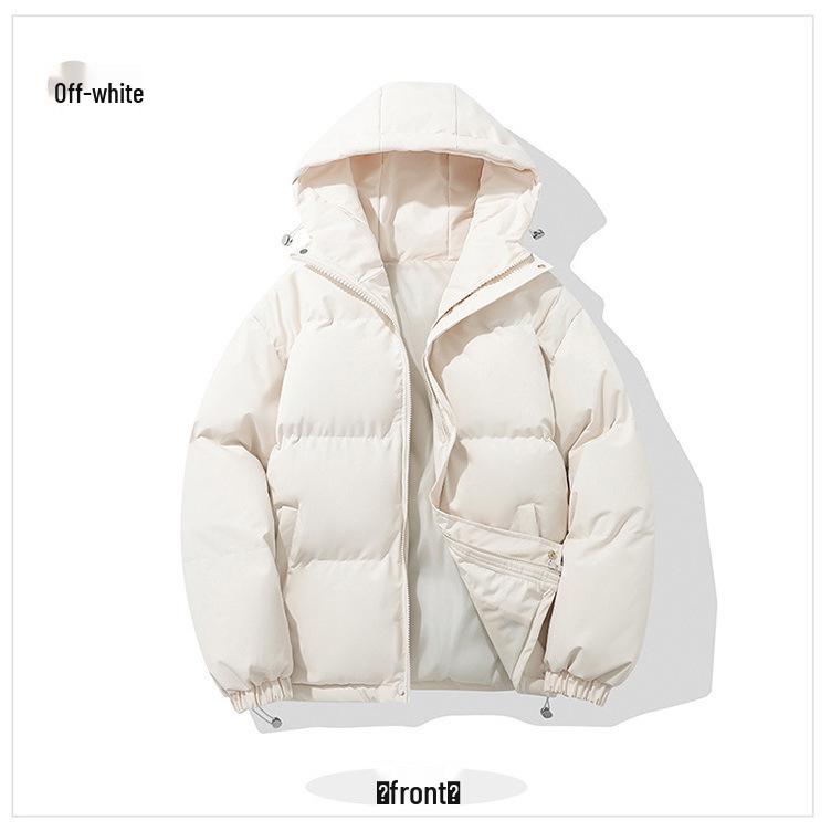 Men's Windproof Thickened Hooded Cotton Jacket - Warm and Loose Winter Coat
