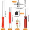 64 kusů Nástroj na opravu ventilových vložek, 3 kusy Odstraňovač ventilků pneumatik pro auto a kolo, 1 kus 4cestný Nástroj na ventilové vložky, 20 kusů Krytky ventilků pneumatik, 40 kusů Ventilových vložek