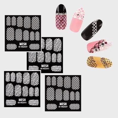 Nail Mesh White Series Nail Sticker