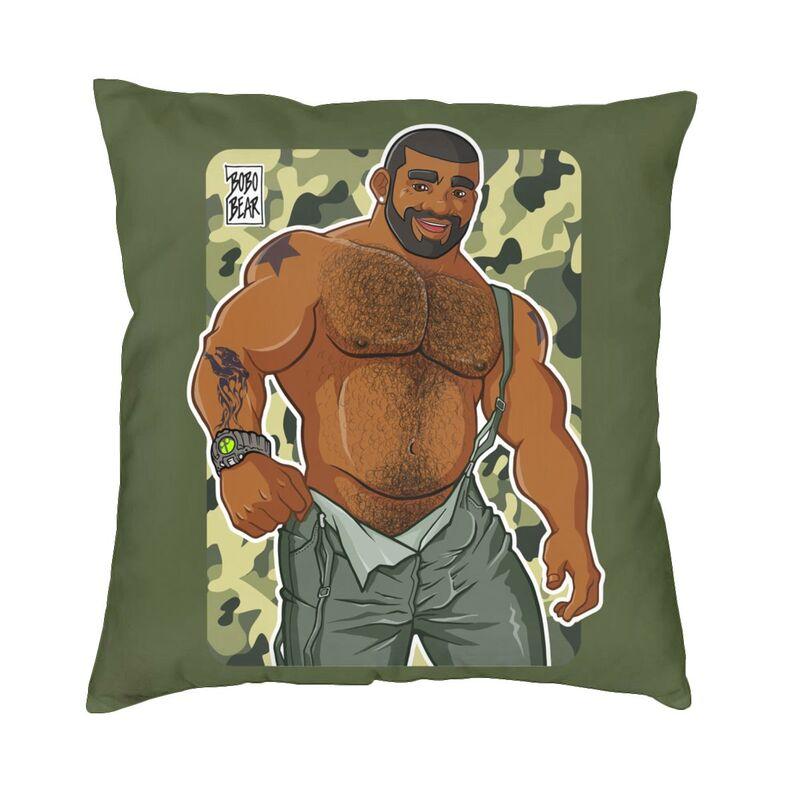 Gay Pride Adam And Ben Like To Play Pillow Living Room Decor Bobo Bear Lgbt Art Cushion Decoration Salon Square Pillowcase