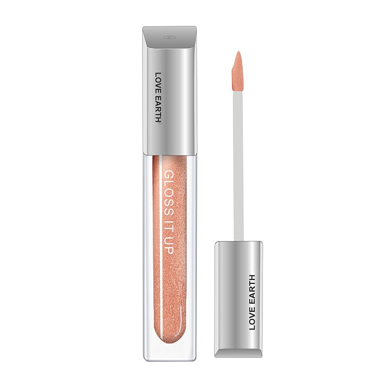 

Love Earth Жидкий Блеск для Губ - Gold Glam Для Мягких и Сияющих Губ Обогащен Витамином E и Миндальным Маслом | Цвет Губ для Сияющего Вида | Легкий Нелипкий