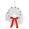 Ghost Wreath Repeated Use Decorative Glowing Ghost Wreath Decor with Cute Bow for Home Party