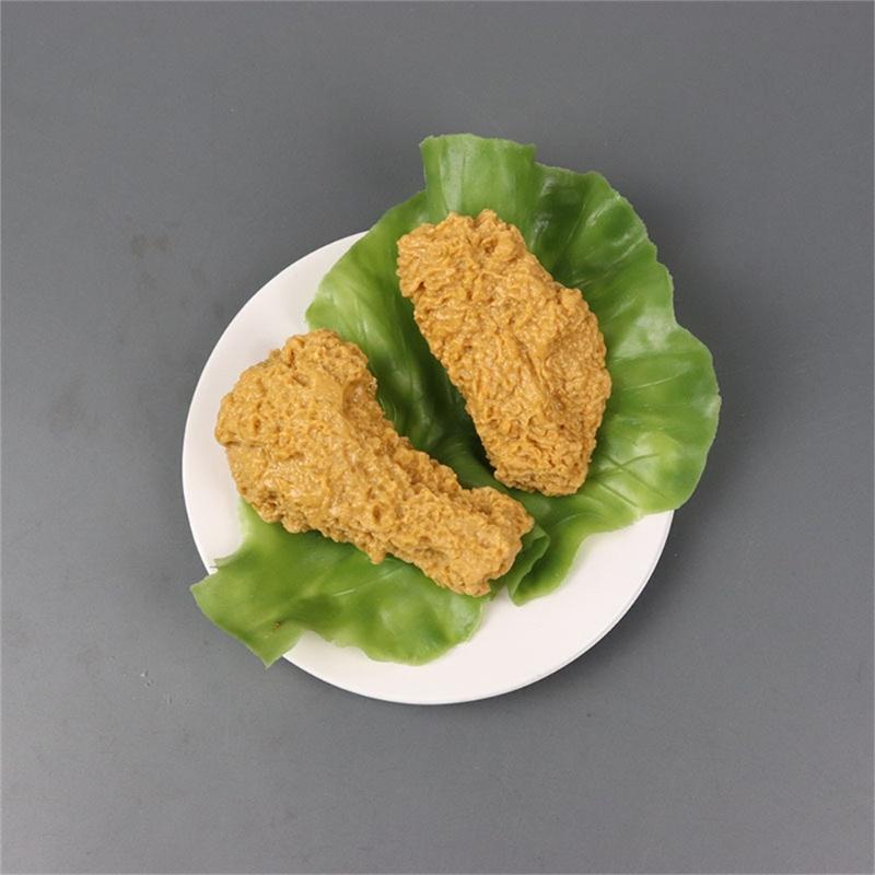 Simulation Hähnchenflügel Falsches Essen Requisiten Shop Küchen Dekorationen Frittiertes Hähnchenschenkel Modell Haus Dekorationen Foto Requisiten