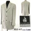STUDIO Wool Linen Spring Summer Tailored Jacket R52-47 Men L Light Gray Half Lined cBH627