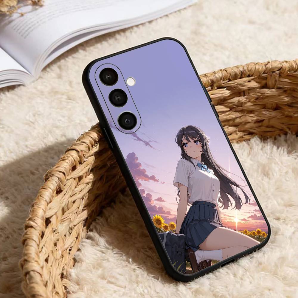 Senior S-Sakurajima Mai Phone Case For Samsung Galaxy A13,21s,22,31,32,52,53,71,72,73,Soft Black Cover