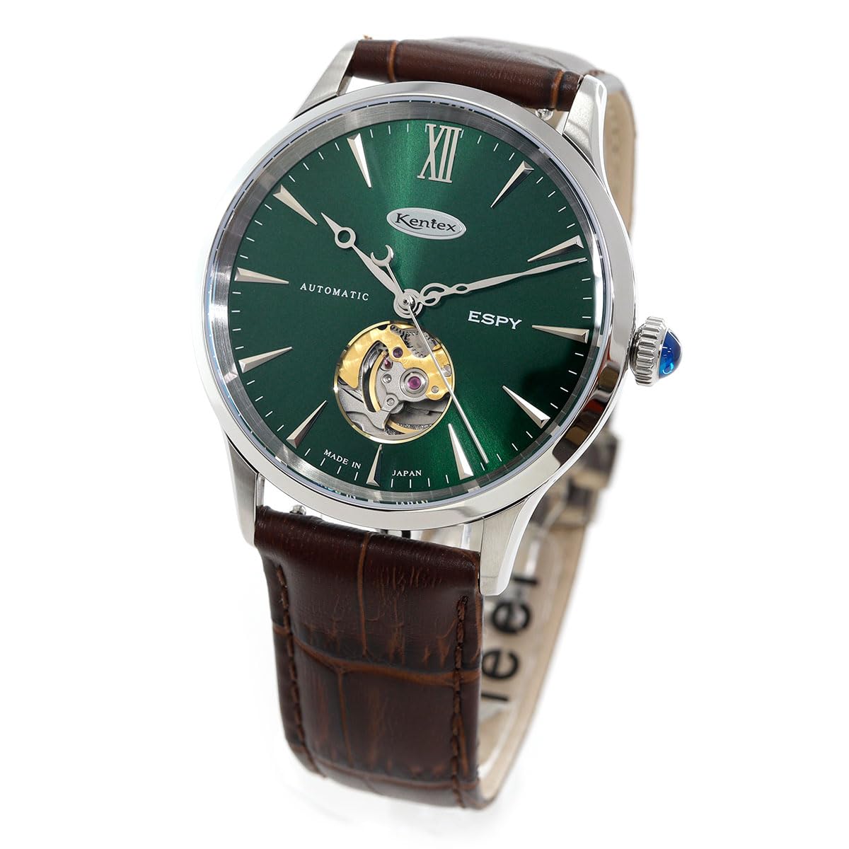 

Kentex ESPY Dress Open Heart Automatic Watch, Men s, Brown, E660M-04