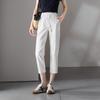 SOFSIL Women's White Cropped Tapered Jeans