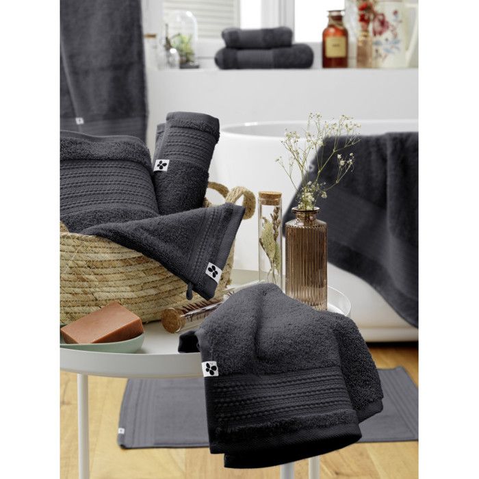 Bath Mat "Garance" 50 X 70 Cm / 100% Organic Cotton / 600 Gr/m² the Butterfly Effect - Garance Storm - Bath Mat 50 X 70 Cm