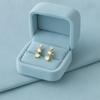 Graduated Triple Stone Stud Earrings Earrings - 925 Sterling Silver Yellow Plated