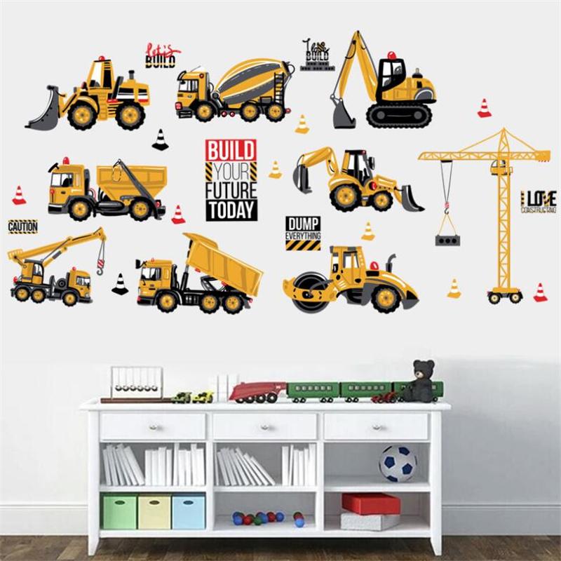 Cartoon Cars Lighting McQueen 3D Wall Sticke s For Kids Room Home Bedroom PVC Decor Cartoon Movie Mural Art Decals