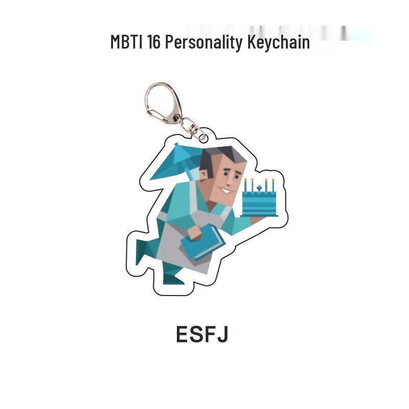 MBTI 16 Personality Acrylic Keychain Standee - Classic Style Character Ornament