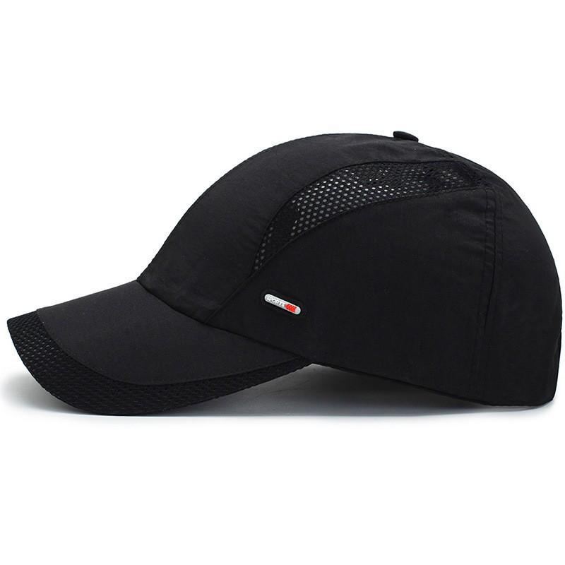 Korean Style Quick-Dry Duckbill Baseball Cap – Men's Sun Protection, Casual & Versatile with Classic Red Label