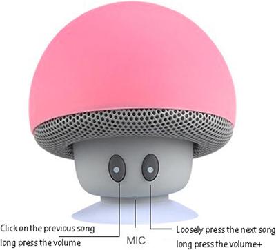 Mini Bluetooth Mushroom Speaker Waterproof Can Be Used As a Mobile Phone Holder Suitable for Family Parties and Small Parties