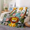 Coperta in Pile con Animali dei Cartoni Animati Personalizzata con Nome per Bambini, Plaid Morbido Caldo per Tutte le Stagioni, Biancheria da Letto, Regalo per Bambini e Bambine