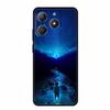 For Realme Narzo N61 Phone Case N 61 Coque Flowers Black Silicone Soft Back Cover For Realme Note 60 Case Note60 Funda Bags Capa