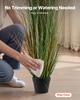 Artificial Grass Plant, 2 Pack 1499mm Faux Reed Flower Grass in Pot, Premium PVC Fake Greenery Shrubs Plant for Indoor Outdoor House Home Garden