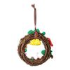 User Friendly Santa Wool Wreath Safe Christmas Decoration Festival Door Hanging Wreath for Kids and Pet