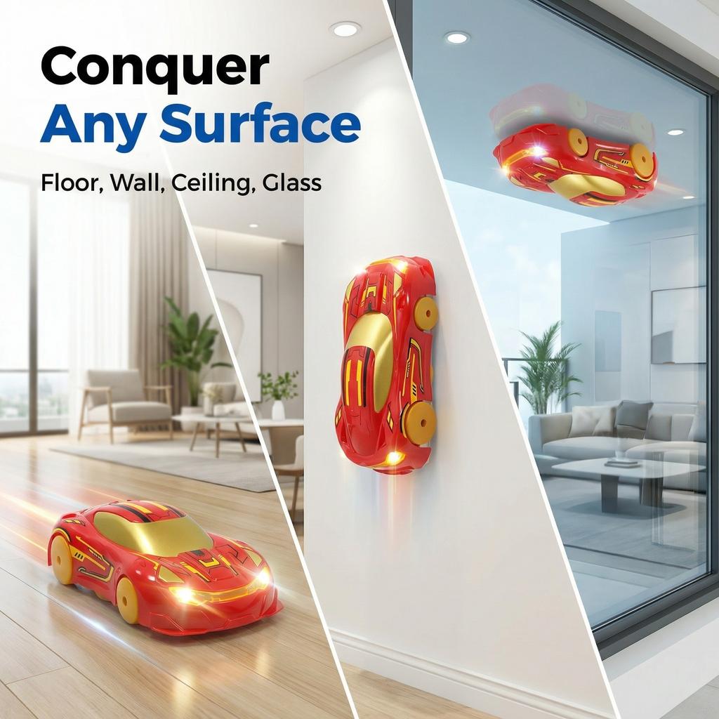 Anti Gravity 2.4GHz RC Wall Climbing Stunt Car 360° Rotating Racing Electric Remote Control Toy for Kids Boys Gift