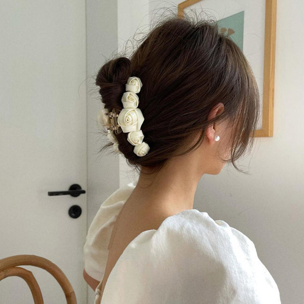 Hair Barrette Attractive All Match Ultralight Hair Clip Women Rose Flower Hair Claw Headwear Gift Women Hairpin for Girl